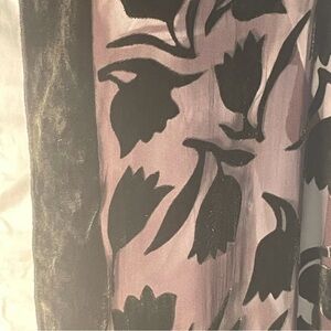 Women's Silk Velvet Wrap Shawl Scarf Burnout Sheer Plum